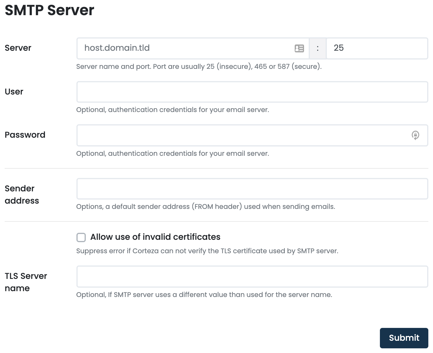 Screenshot of the configuration window.