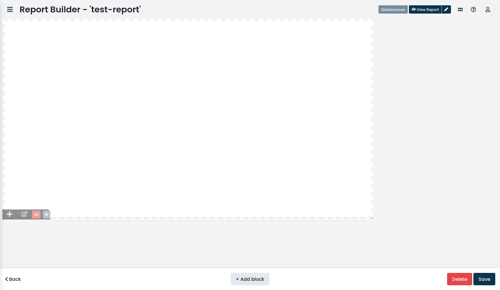 report builder delete