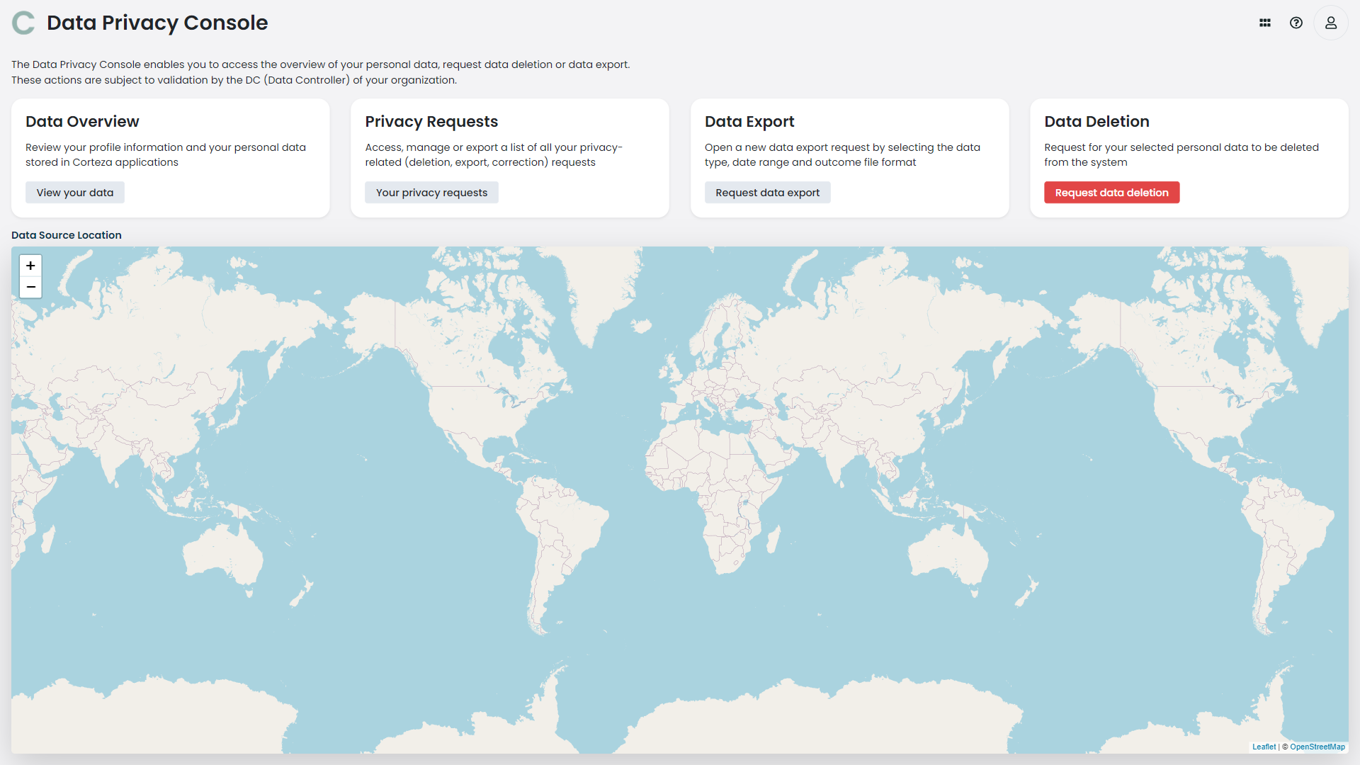 data privacy console