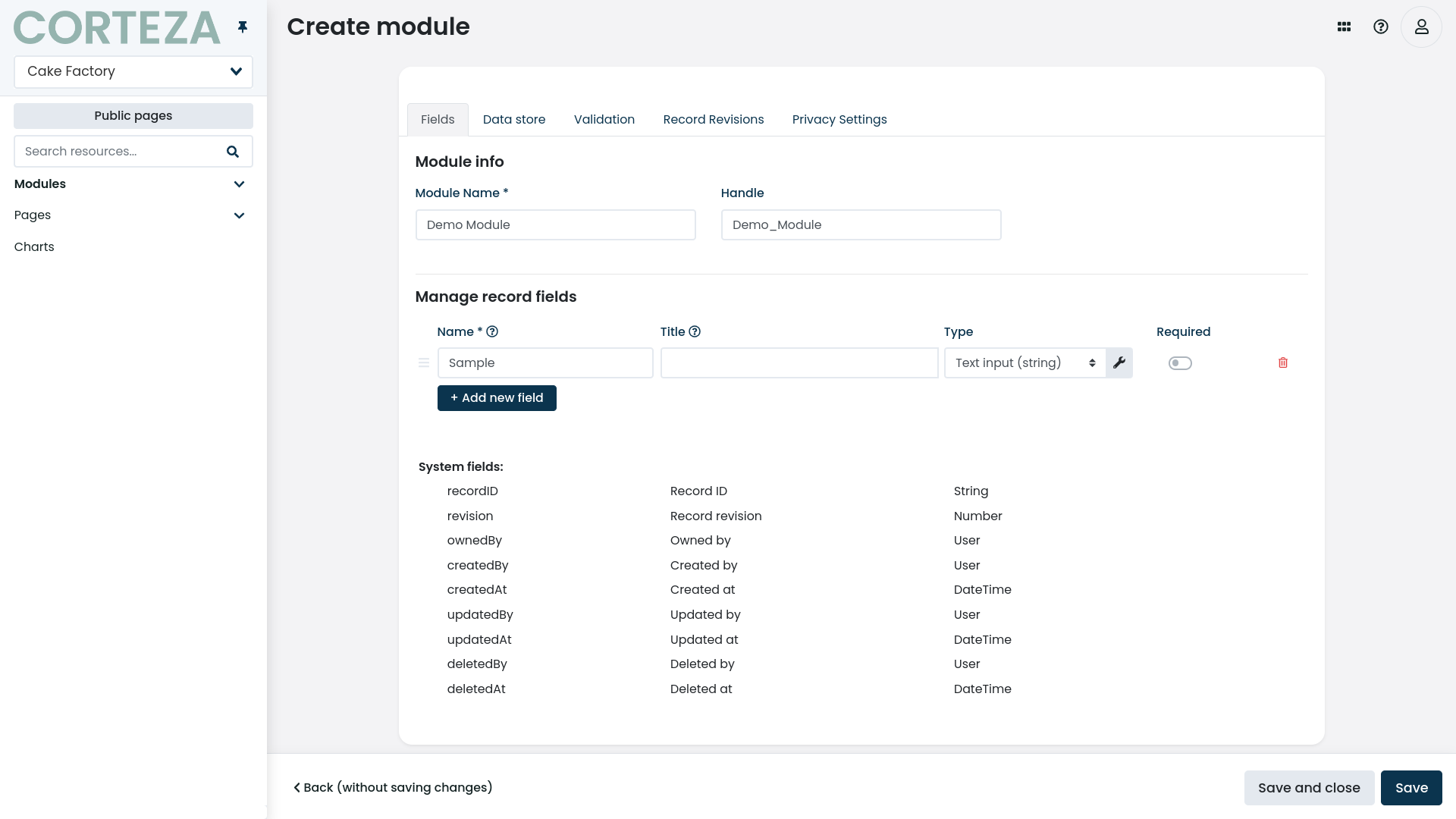 module create