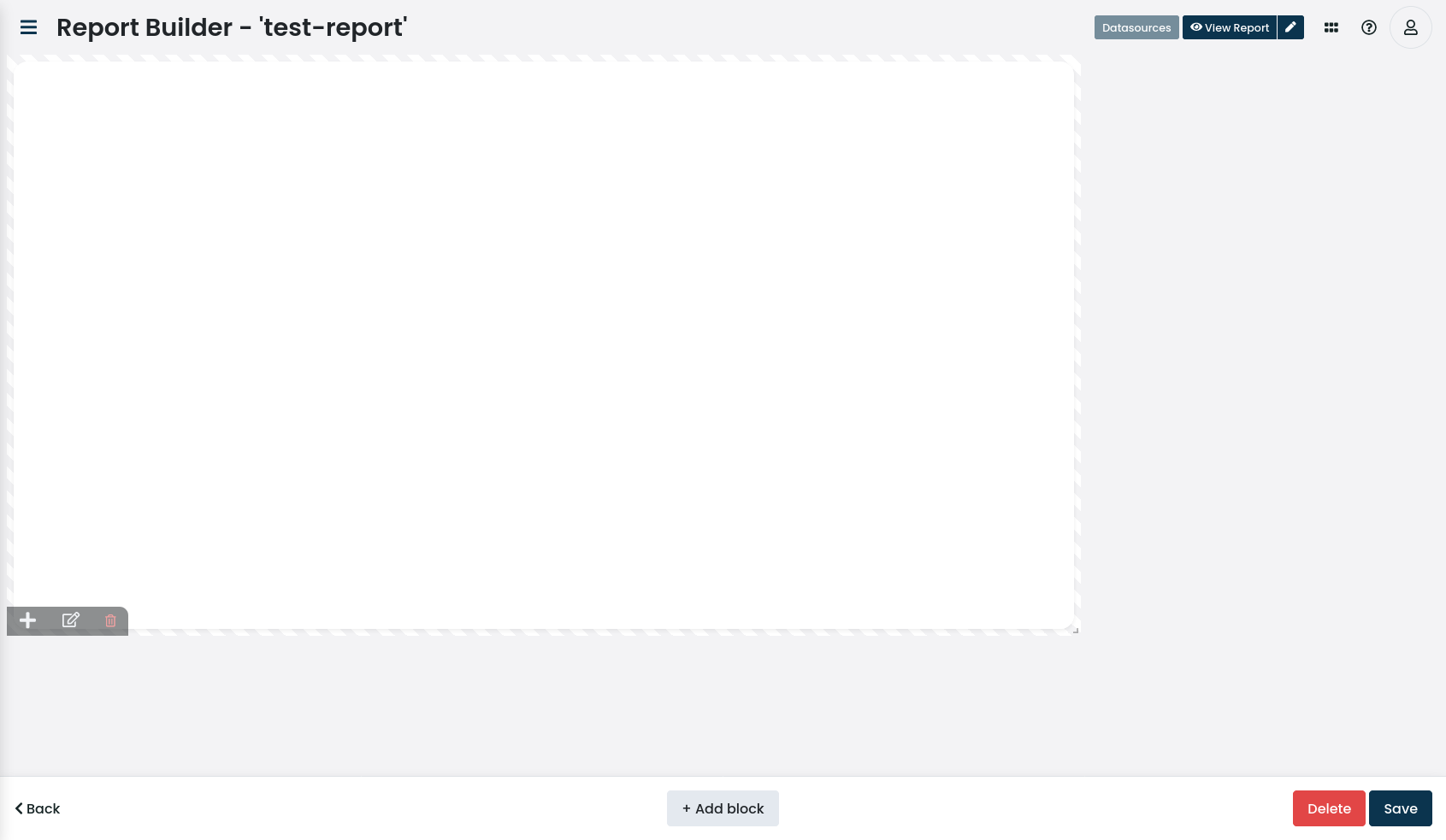report builder resize